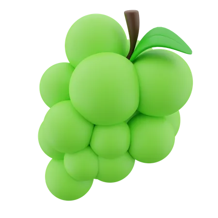 Green Grape  3D Icon