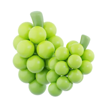 Green Grape  3D Icon