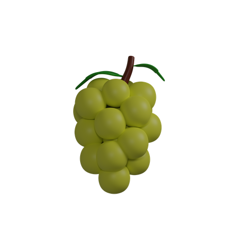 Green Grapes  3D Icon