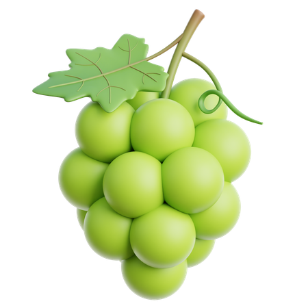 Green Grapes  3D Icon