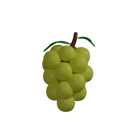 Green Grapes  3D Icon