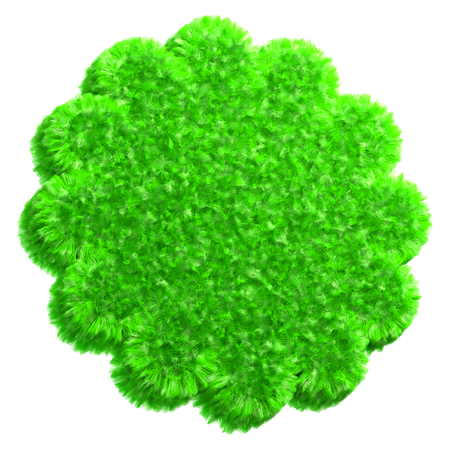 Green Grass Carpet Shape  3D Icon