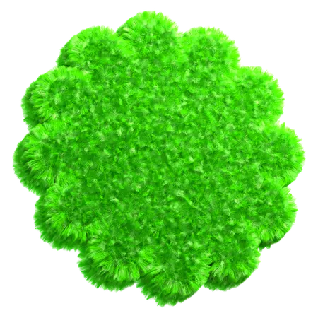 Green Grass Carpet Shape  3D Icon