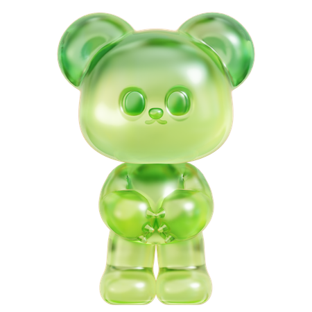 Green Gummy Bear  3D Icon