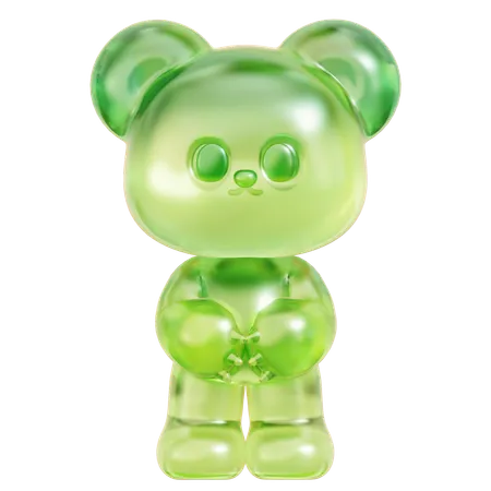 Green Gummy Bear  3D Icon