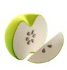 Green Half Apple