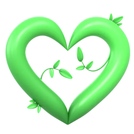 Green Heart  3D Icon