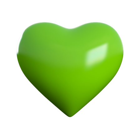 Green Heart 3D Icon