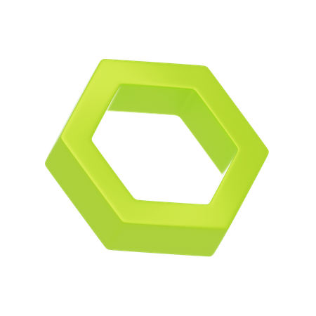 Green Hexagon  3D Icon