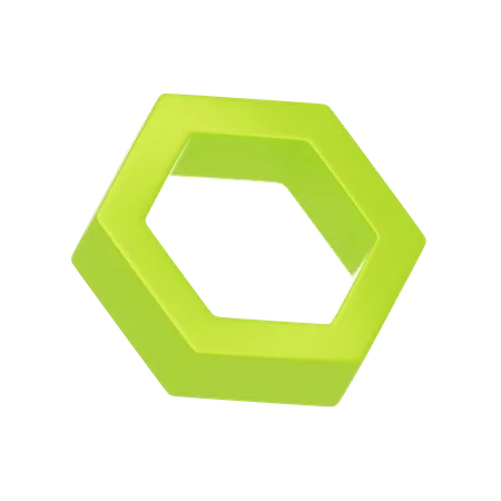 Green Hexagon  3D Icon