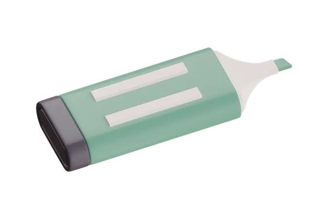 Green Highlighter Marker  3D Icon