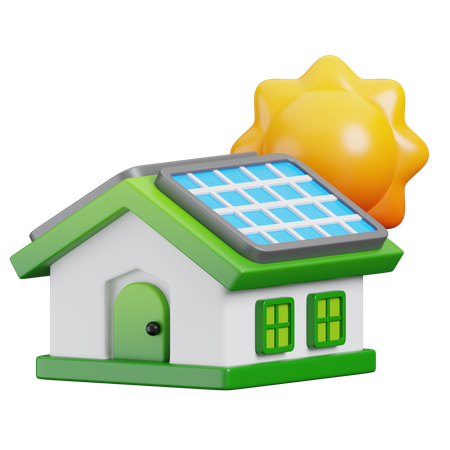 Green Home  3D Icon