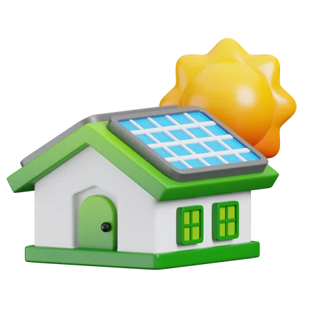 Green Home  3D Icon