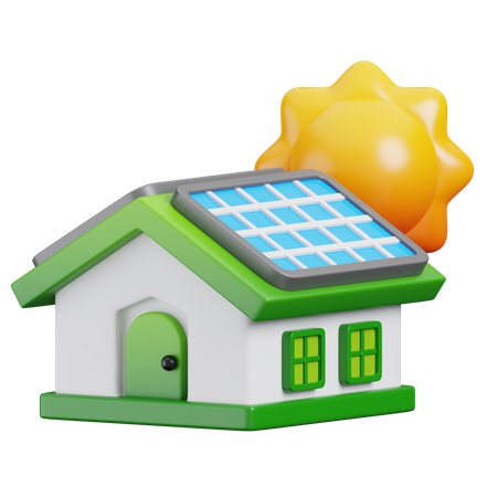 Green Home  3D Icon