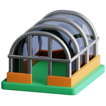 Green House 3 D Icon 3D Icon