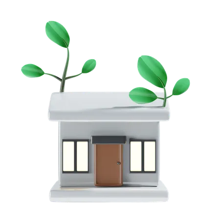 Green House 3 D Icon Illustration 3D Icon