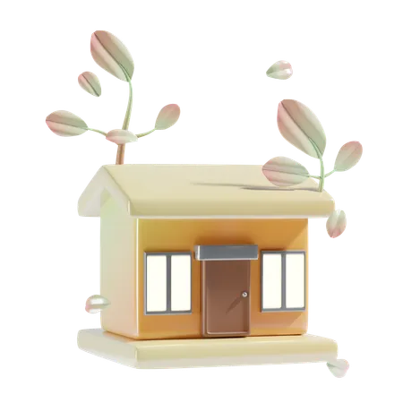 Green House 3 D Icon Illustration 3D Icon