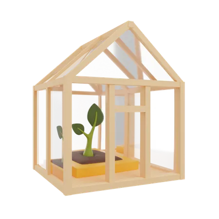 Greenhouse Or Glasshouse 3 D Render Icon 3D Icon