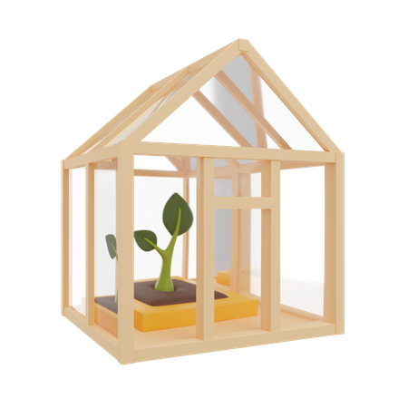 Green House  3D Icon