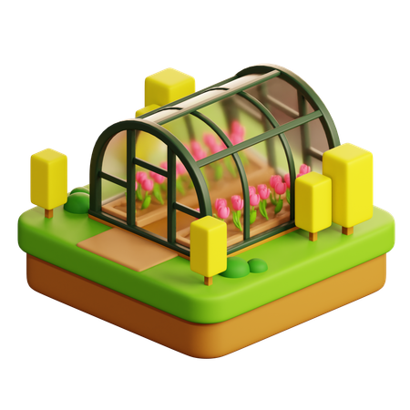 Green House  3D Icon