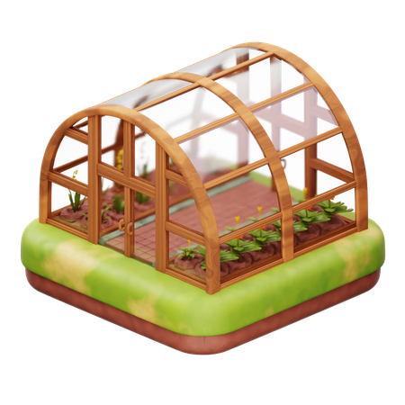 Green House  3D Icon