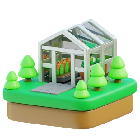 Green House  3D Icon