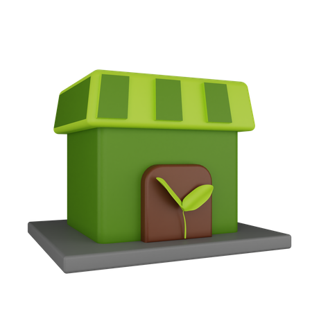 Green House  3D Icon