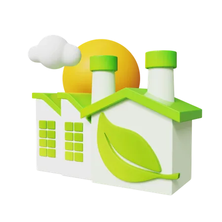 Green House  3D Icon