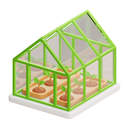 Green House  3D Icon