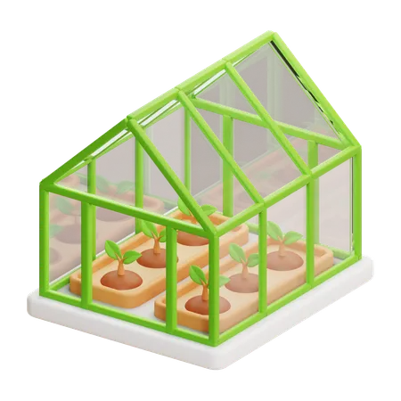 Green House  3D Icon