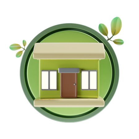 Green House  3D Icon