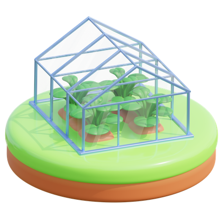 Green House  3D Icon