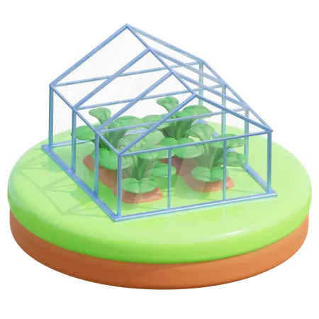 Green House  3D Icon