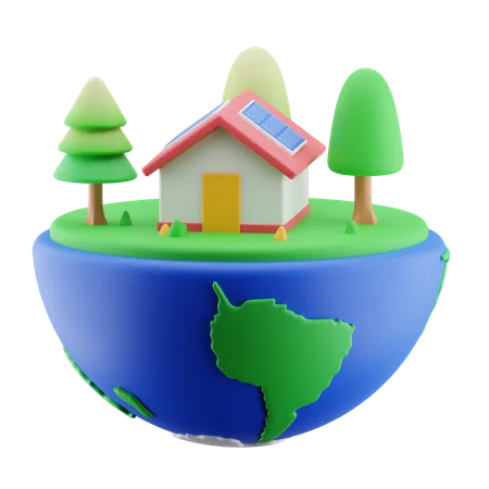 Green House  3D Icon