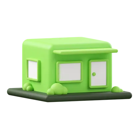 Green House 3 D Render Icon Illustration 3D Icon