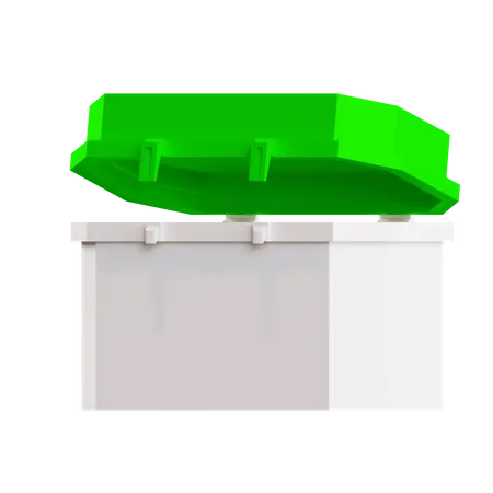 Green Ice Box  3D Icon