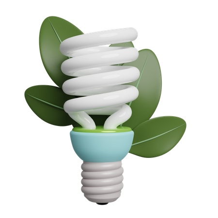 Green Lamp Energy  3D Illustration