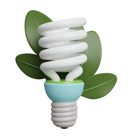 Green Lamp Energy  3D Illustration