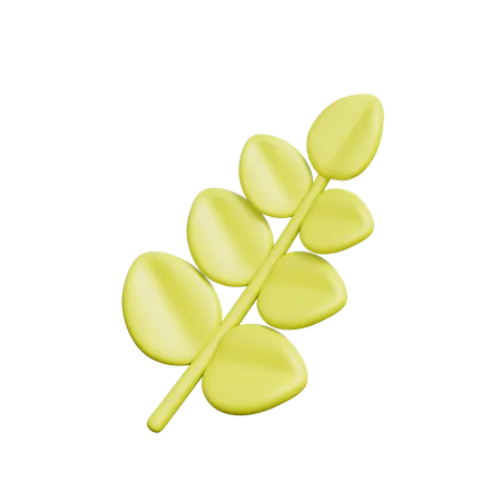 3 D Green Leaf Spring Season Garden Flower 3D Icon