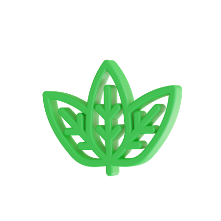 Green Leaf  3D Icon