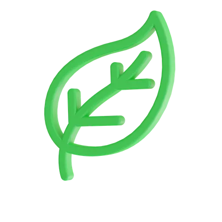 Green Leaf  3D Icon