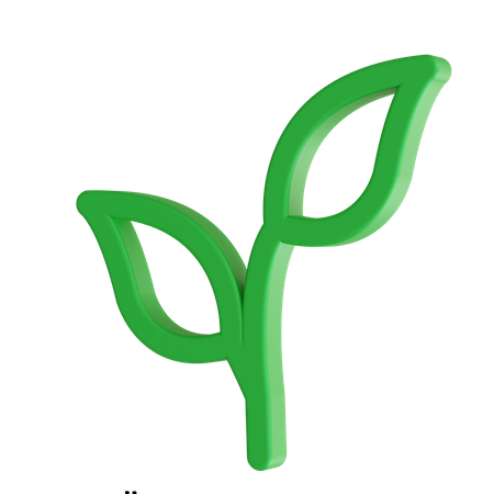 Green Leaf  3D Icon