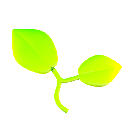 Green Leaf  3D Icon