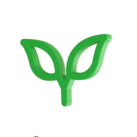 Green Leaf  3D Icon