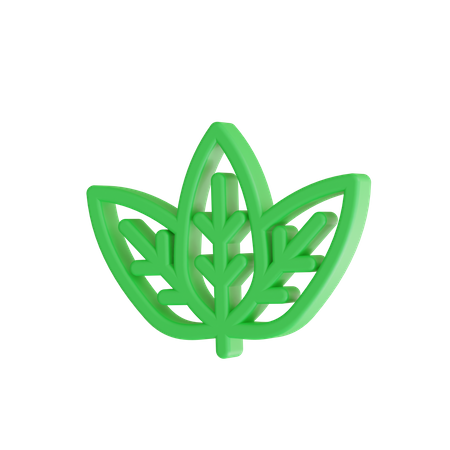 Green Leaf 3D Icon