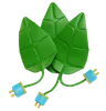 Green Leaf Plugs Ecology Concept