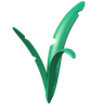3d green leaves logo
