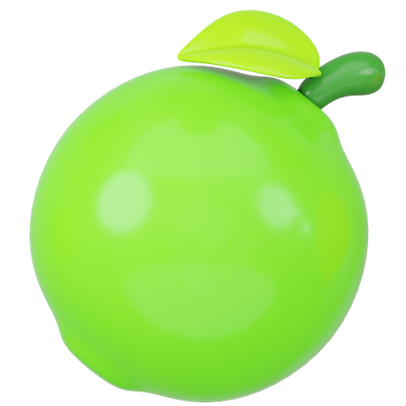 Green Lemon  3D Icon