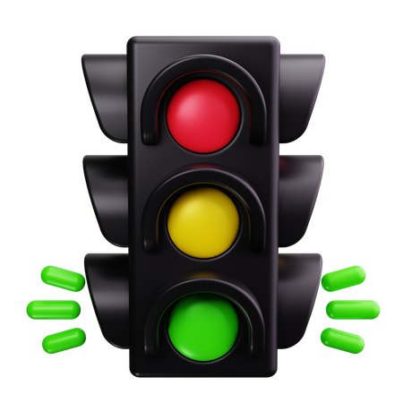 Green Light  3D Icon