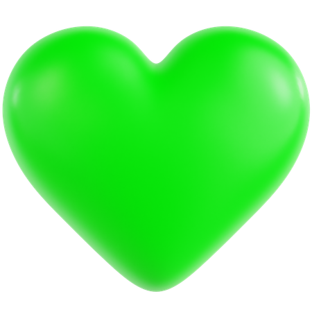 Green Love  3D Icon